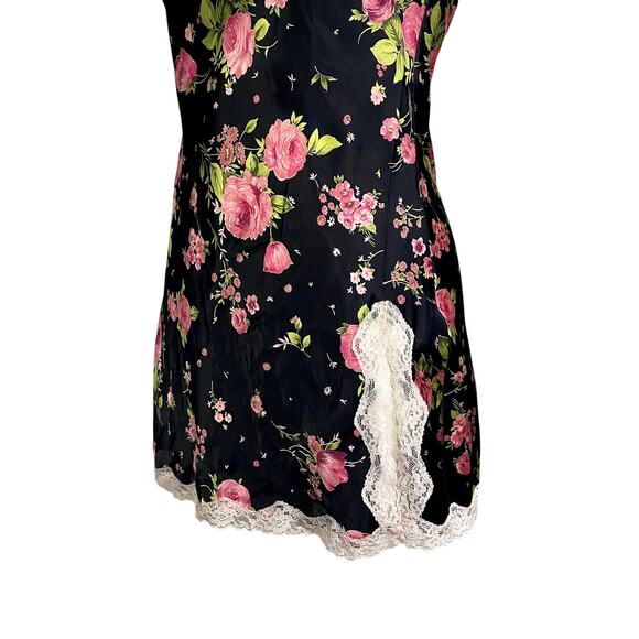 Vintage Y2k Victoria's Secret Satin Lace Floral Gothic Coquette Slip Dress - Picture 8 of 14
